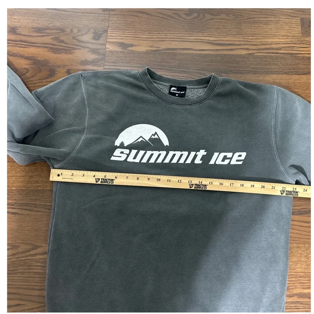 Summit Ice Men Vetra Crewneck Sweatshirt Gray Mountain Logo by Nathan  Fielder M